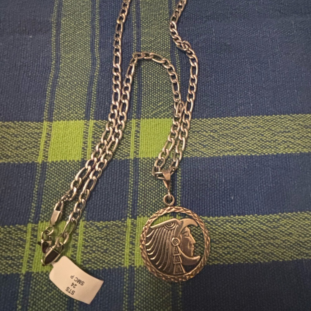 Silver Medallion Necklace